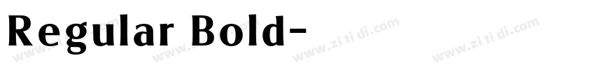 Regular Bold字体转换